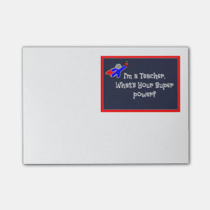 Teacher Super Hero  Post-it® Notes 4 x 3