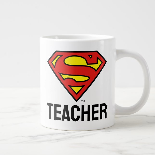 Teacher Superman S-Shield | Superman Logo Large Coffee Mug (Right)