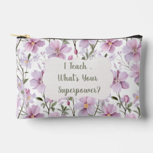 Teacher Superpower – Inspirational Gift Accessory Pouch