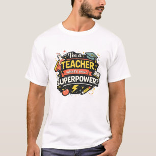 Teacher Superpower Shirt Funny Teacher Gift