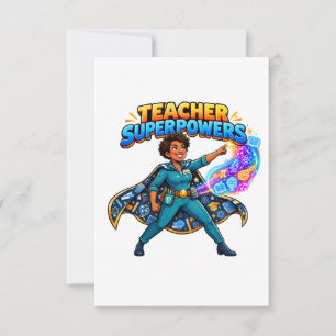 Teacher Superpowers Appreciation Gift Thank You Card