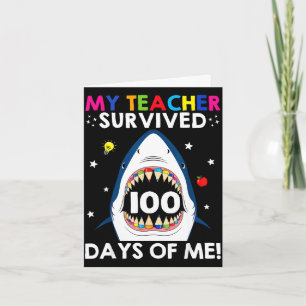 Teacher survived 100 days of funny 100 days of card