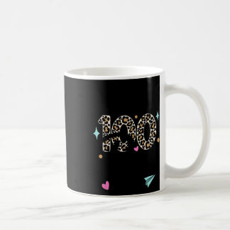 Teacher Survived 100 Days Of Me Fun School Leopard Coffee Mug