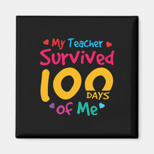 Teacher Survived 100 Days Of Me Happy 100th Day Of Magnet