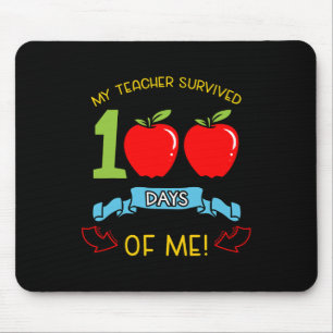 Teacher Survived 100 Days Of Me Kindergarten Stude Mouse Pad