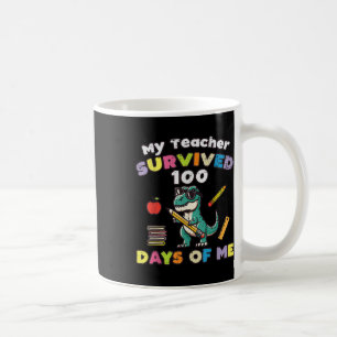 Teacher Survived 100 Days School Trex 100th Day To Coffee Mug