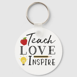 Teacher teach love inspire key ring