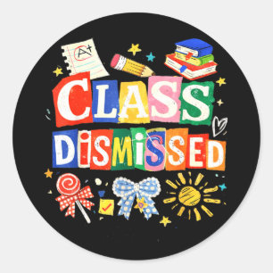 Teacher teaching back to school coquette classTeac Classic Round Sticker