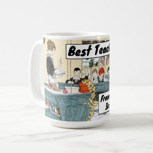 Teacher Teaching Students In 1923 Classroom Coffee Mug