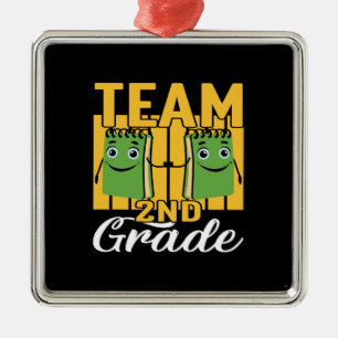 Teacher Team 2nd Grade Metal Ornament