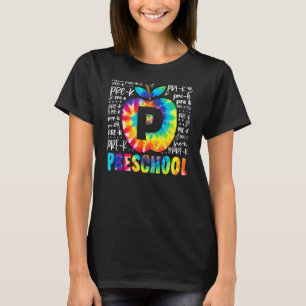 Teacher Team Preschool Typography Tie Dye Back To T-Shirt