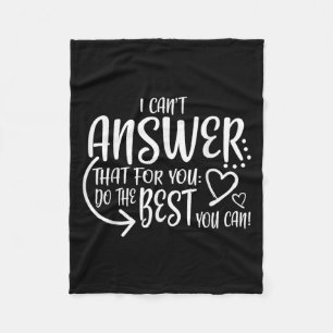 Teacher Test Day Gift Testing Quote State Exam Lad Fleece Blanket