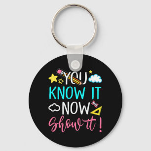 Teacher Testing For Men Women Test Day Math Scienc Key Ring