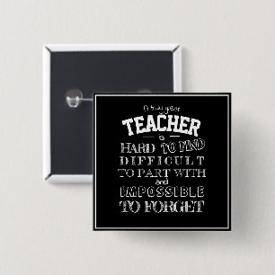 Teacher Thank you Appreciation Gift script for him 15 Cm Square Badge