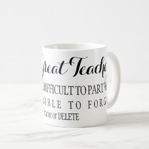 Teacher thank you appreciation leaving gift coffee mug