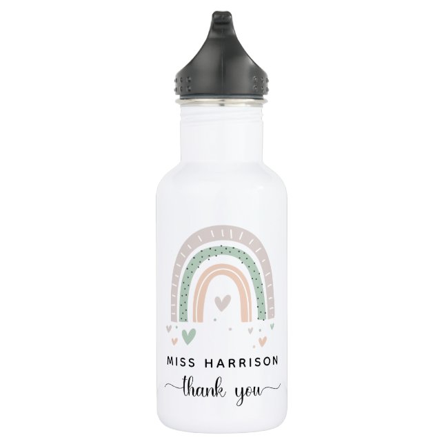 Teacher Thank You Boho Rainbow 532 Ml Water Bottle (Right)