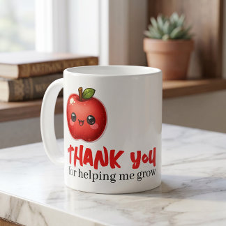 Teacher Thank You For Helping Me To Grow Coffee Mug