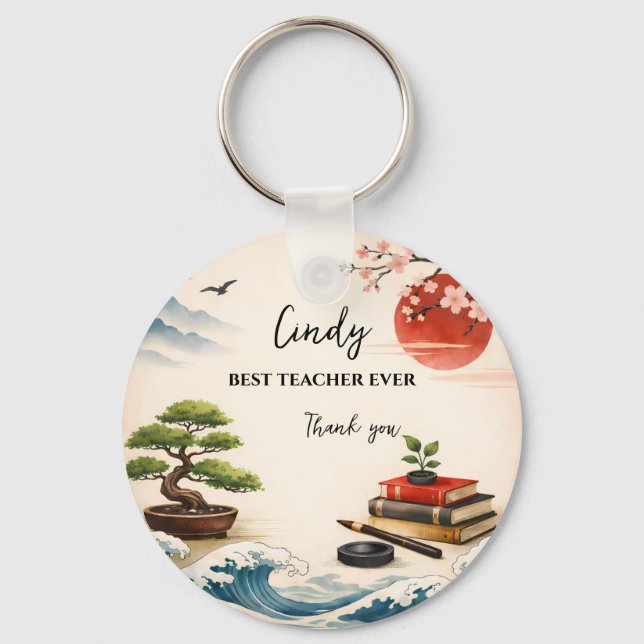 Teacher Thank You Gift | End of School Year Key Ring (Front)