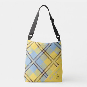 Teacher Thank You Gift Personalised Name Tartan Crossbody Bag