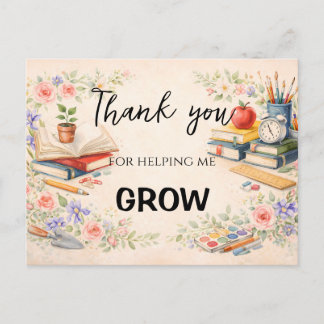Teacher Thank You Gifts | End of School Year Postcard
