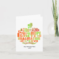 Teacher Thank You Leaving Card Add Your Own Words
