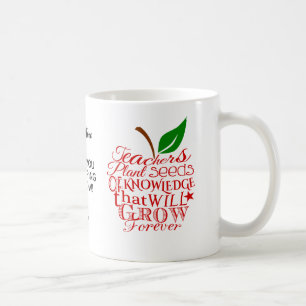 Teacher Thank You Mug – Plant Seeds Apple Design, 