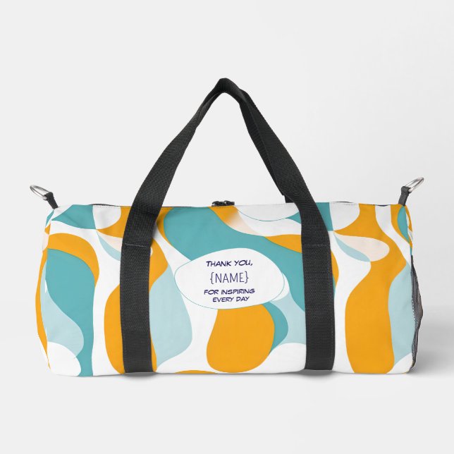 Teacher Thank You –  Personalised Budget Duffle Bag (Front)