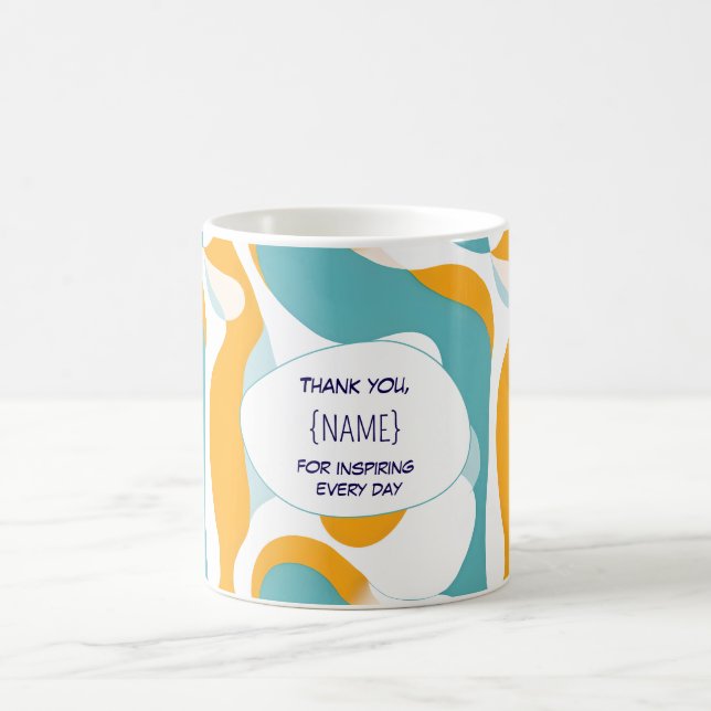 Teacher Thank You –  Personalised Coffee Mug (Center)