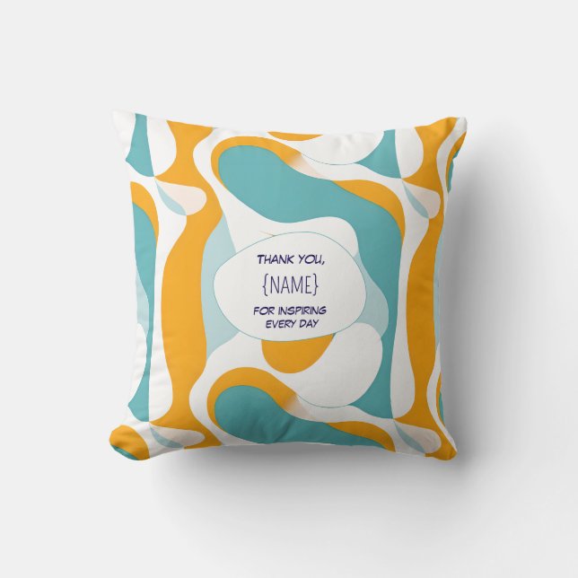 Teacher Thank You –  Personalised Cushion (Front)