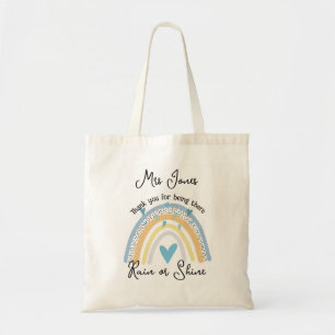 teacher thank you rainbow class gift retirement tote bag
