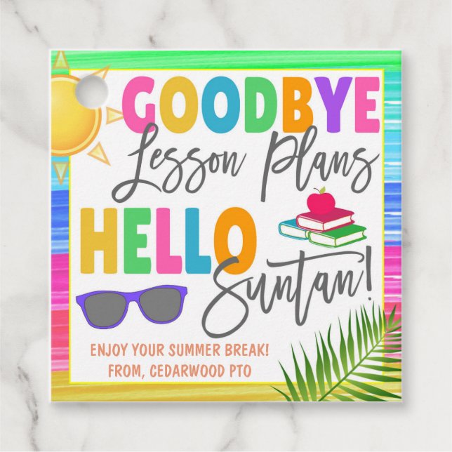 Teacher Thank You Tag (Front)