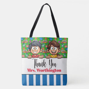 TEACHER Thank You With Names on BACK!  Tote Bag