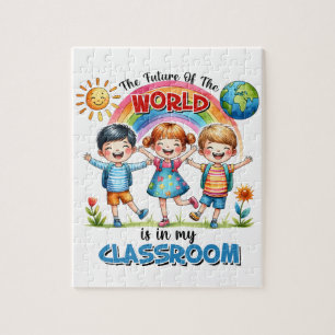 Teacher The Future Of The World Is In My Classroom Jigsaw Puzzle