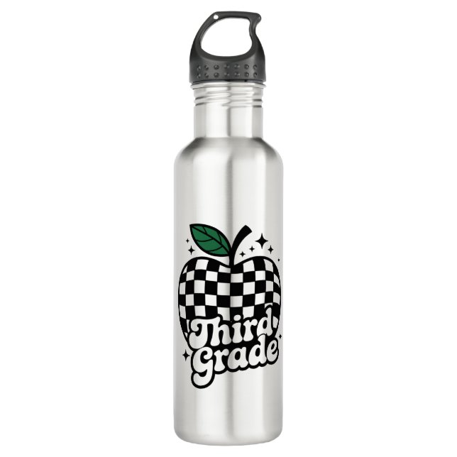 Teacher Third Grade 3rd Back to School 710 Ml Water Bottle (Front)