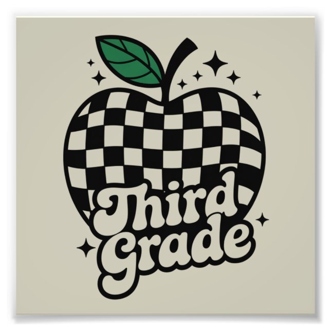 Teacher Third Grade 3rd Back to School Photo Print (Front)