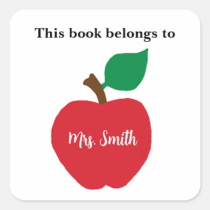 Teacher This Book Belongs to Mrs Stickers