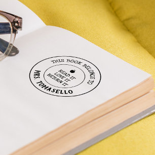 TEACHER This Book Belongs To Personalised Self-inking Stamp