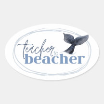 teacher to beacher sticker