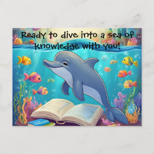 Teacher to Student Dolphin Postcard