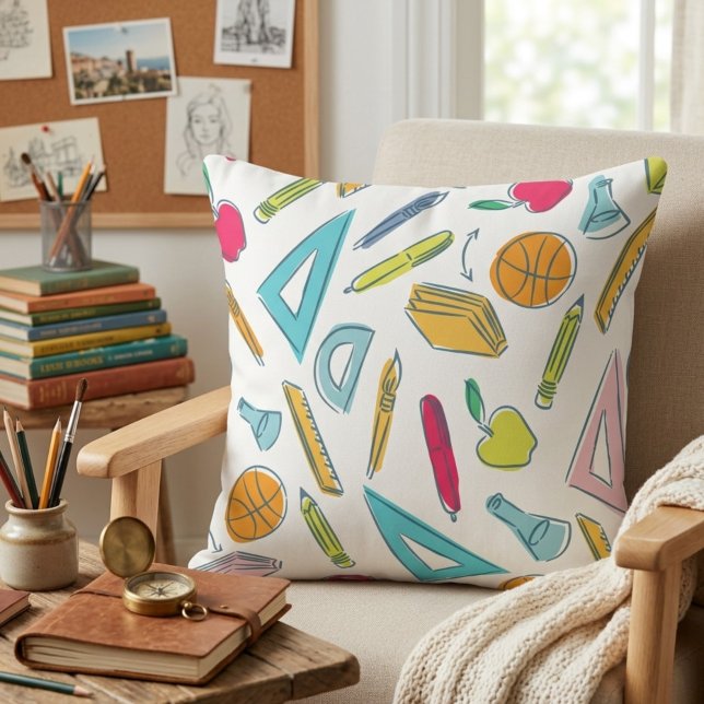 Teacher Tools Throw Pillow (Creator Uploaded)