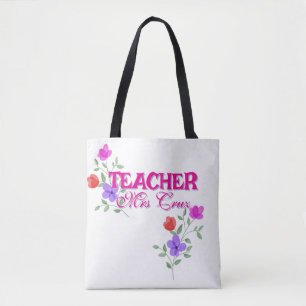 Teacher Tote with Custom Name Bag