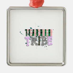 Teacher Tribe Metal Ornament