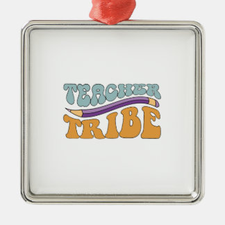 Teacher Tribe Metal Ornament
