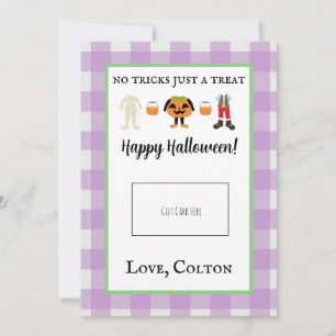 Teacher Trick or Treat Halloween Gift Card Holder