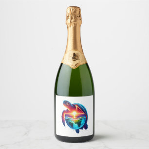 Teacher Turtle Strength Sparkling Wine Label