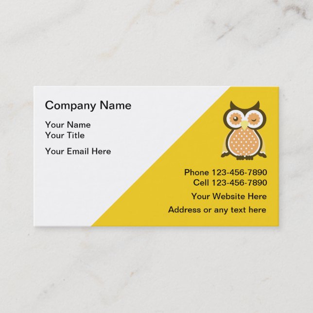 Teacher Tutor Business Cards (Front)