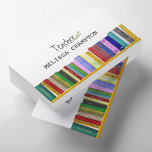 Teacher | Tutor HomeSchool Education Business Card<br><div class="desc">A modern colorful business card for teachers,  tutors,  teaching assistants and instructors featuring a shelf of educational books the word 'Teacher' designed with a pencil and your name. All other business details are on the reverse of the card and easily customized.</div>