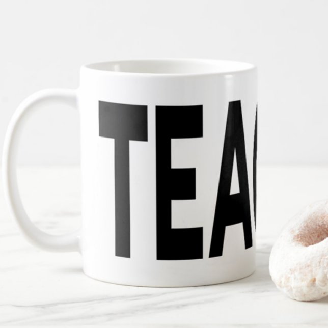 TEACHER Typography Educator Appreciation Gift Coffee Mug (Creator Uploaded)