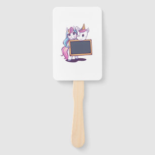 Teacher Unicorn (1) Hand Fan