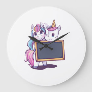 Teacher Unicorn (1) Large Clock